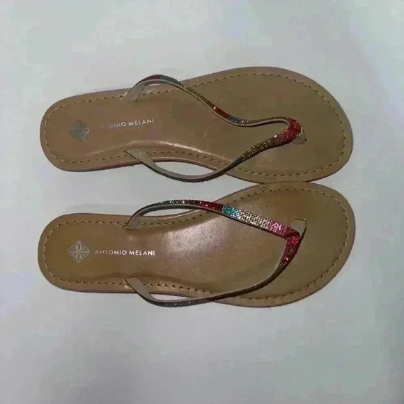 Antonio Melani Sandals /Size 5 1/2 /Multicolor, Rainbow Rhinestones / NEW! - Picture 1 of 10